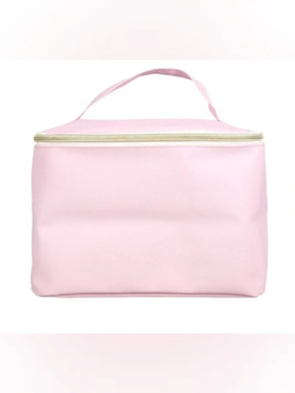 Light Pink Travel Cosmetic Organizer with Gold-Tone Zipper